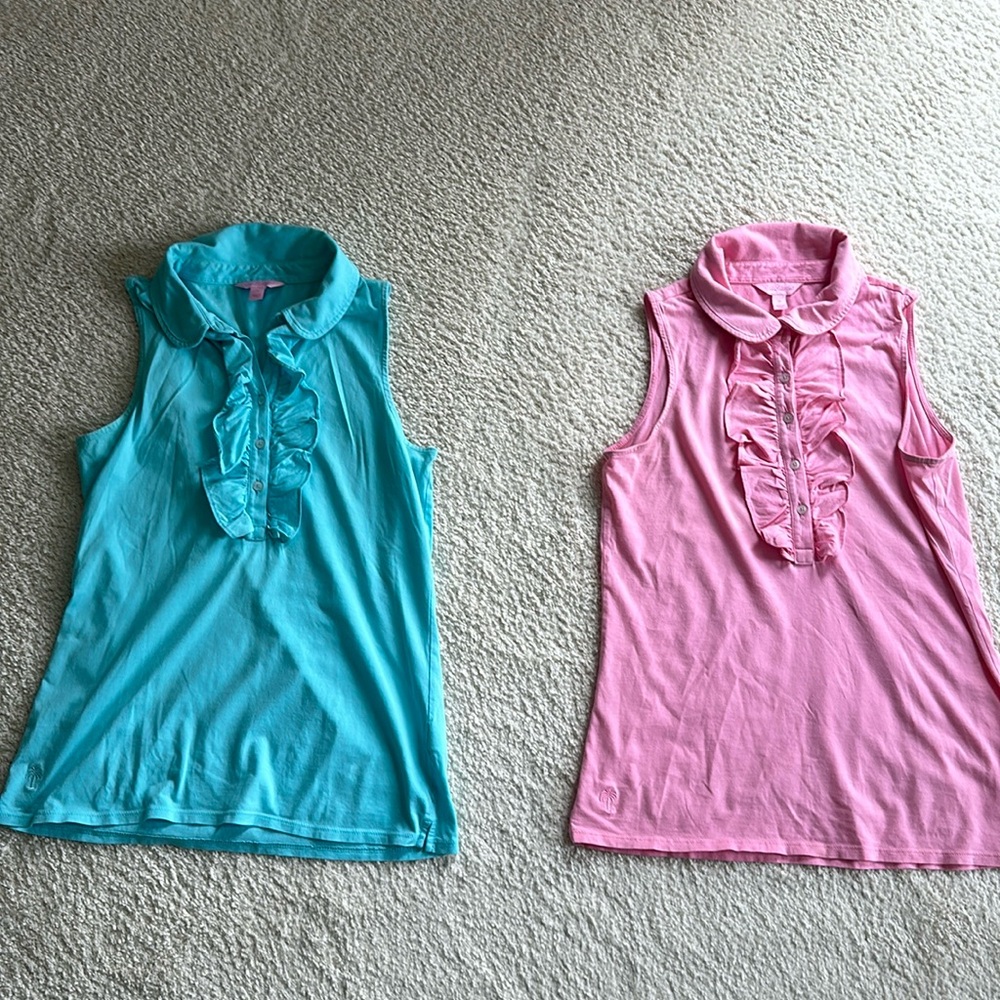 2 lily Pulitzer sleeveless tops. Gently used and perfect for a hot summer!